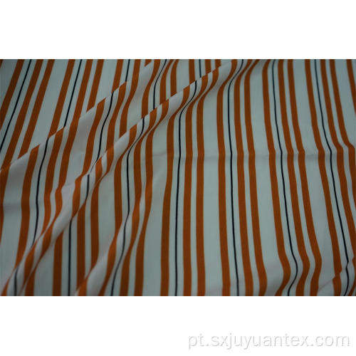 Tecido 100% poliéster Sea Island Fio Stripe Print